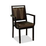 Bayside Arm Chair: Aluminium Wood Look: Nufurn Plus Range - Nufurn Commercial Furniture
