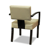 Bergamo Dining Chair: Aluminium Wood Look - Nufurn Commercial Furniture