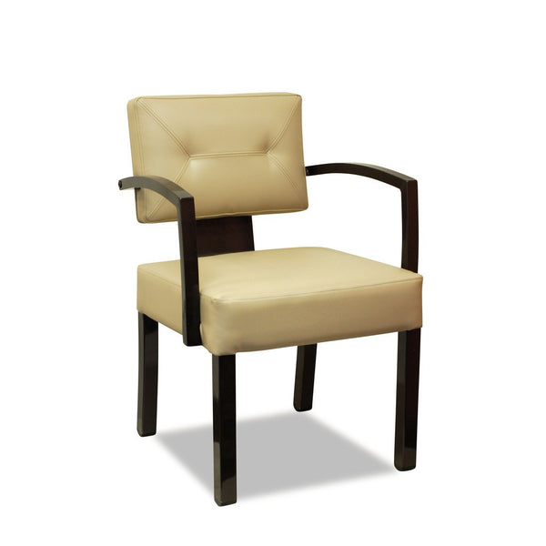 Bergamo Dining Chair: Aluminium Wood Look - Nufurn Commercial Furniture