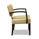 Bergamo Dining Chair: Aluminium Wood Look - Nufurn Commercial Furniture