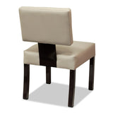 Bergamo Restaurant Dining Chair: Aluminium Wood Look - Nufurn Commercial Furniture