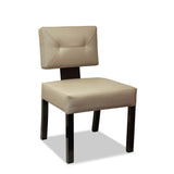 Bergamo Restaurant Dining Chair: Aluminium Wood Look - Nufurn Commercial Furniture