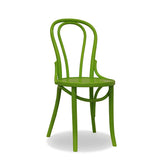 Nufurn Commercial Furniture Restaurant & Cafe Dining Chair - Paged Meble A-1840 Bentwood Side Chair - Green Enamel