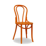 Nufurn Commercial Furniture Restaurant & Cafe Dining Chair - Paged Meble A-1840 Bentwood Side Chair - Orange Enamel
