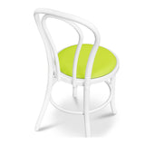 Bon Uno S - Stacking Bentwood Chair - Wenge - Restaurant and Cafe Chair - Nufurn Commercial FurnitureNufurn Commercial Furniture Paged A-1845 Stacking Bentwood Side Chair for Restaurants, Cafes, Functions and Party Hire.  White Enamel with Green Seat Pad