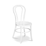 Nufurn Commercial Furniture Paged A-1845 Stacking Bentwood Side Chair for Restaurants, Cafes, Functions and Party Hire.  White Enamel