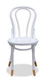 Nufurn Commercial Furniture Restaurant & Cafe Dining Chair - Paged Meble A-1840 Bentwood Side Chair - White Enamel with Natural 100 Socks