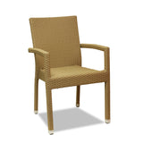 Bondi Outdoor Arm Chair in Taupe.  Synthetic Rattan Outdoor Furniture for Hotels, Resorts, Clubs, Pubs & Restaurants