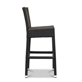 Bondi Outdoor Barstool in Dark Brown.  Synthetic Rattan seating for hotels, resorts, clubs, pubs & restaurants.