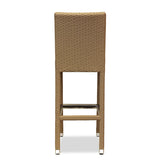 Bondi Outdoor Barstool in Taupe.  Synthetic Rattan seating for hotels, resorts, clubs, pubs & restaurants.