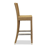 Bondi Outdoor Barstool in Taupe.  Synthetic Rattan seating for hotels, resorts, clubs, pubs & restaurants.