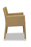 Bondi Outdoor Tub Chair in Taupe with Taupe Cushion.  Synthetic Rattan Seating for Hotels, Resorts, Clubs, Pubs & Restaurants