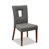 Bosco Dining Chair: Aluminium Wood Look - Nufurn Commercial Furniture