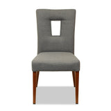 Bosco Dining Chair: Aluminium Wood Look - Nufurn Commercial Furniture