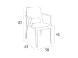 Siesta Capri Outdoor Arm Chair | In Stock | Nufurn Commercial Furniture 