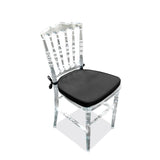 Nufurn Cheltenham Chair Polycarbonate Clear Tiffany and Chiavari Style Resin Stacking Event Chair