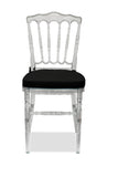 Nufurn Cheltenham Chair Polycarbonate Clear Tiffany and Chiavari Style Resin Stacking Event Chair