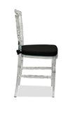 Nufurn Cheltenham Chair Polycarbonate Clear Tiffany and Chiavari Style Resin Stacking Event Chair