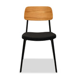 timber and steel cafe chair