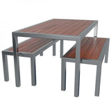 Nufurn Jacaranda Outdoor 4 Leg Dining Tables with Jarrah Slats or Futurewood Slat Table Tops