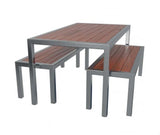 Nufurn Jacaranda Outdoor 4 Leg Dining Tables with Jarrah Slats or Futurewood Slat Table Tops