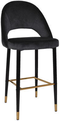 Chevron 750 Metal Black Brass Stool | Nufurn Commercial Furniture 