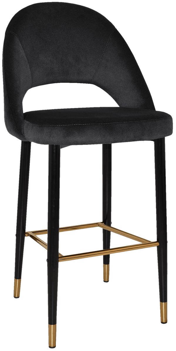 Chevron 750 Metal Black Brass Stool | Nufurn Commercial Furniture 