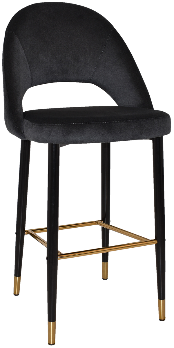 Stool Chevron 750 Metal Black Brass | In Stock | Nufurn Commercial Furniture 