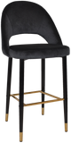 Stool Chevron 750 Metal Black Brass | In Stock | Nufurn Commercial Furniture 