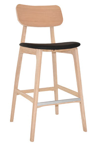 Stool Sedona Natural - Vinyl Black | In Stock | Nufurn Commercial Furniture 