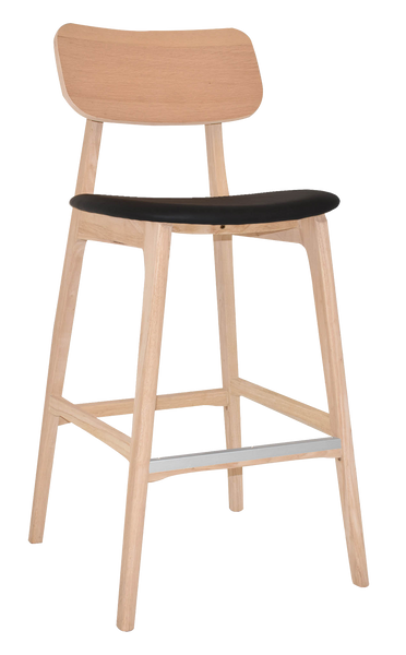 Stool Sedona Natural - Vinyl Black | In Stock
