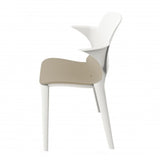 lyza - outdoor restaurant chair - resol white and sand