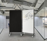 Nufurn Mobile Room Divider Acoustic Partition Whiteboard 