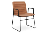 Nufurn Nikita Visitor Arm Chair with Sled frame for meetings, conferences and break out and dining