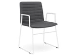 Nufurn Nikita Visitor Arm Chair with Sled frame for meetings, conferences and break out and dining