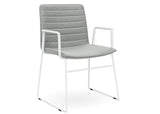 Nufurn Nikita Visitor Arm Chair with Sled frame for meetings, conferences and break out and dining