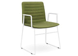 Nufurn Nikita Visitor Arm Chair with Sled frame for meetings, conferences and break out and dining