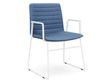 Nufurn Nikita Visitor Arm Chair with Sled frame for meetings, conferences and break out and dining