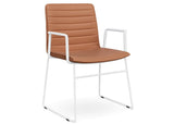 Nufurn Nikita Visitor Arm Chair with Sled frame for meetings, conferences and break out and dining