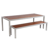 Nufurn Jacaranda Outdoor 4 Leg Dining Tables with Jarrah Slats or Futurewood Slat Table Tops