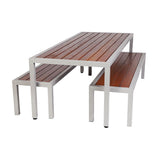 Nufurn Jacaranda Outdoor 4 Leg Dining Tables with Jarrah Slats or Futurewood Slat Table Tops