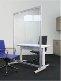 Nufurn Mobile Room Divider Acoustic Partition Clear Perspex
