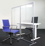 Nufurn Mobile Room Divider Acoustic Partition Clear Perspex