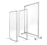 Nufurn Mobile Room Divider Acoustic Partition Clear Perspex