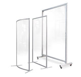 Nufurn Mobile Room Divider Acoustic Partition Clear Perspex