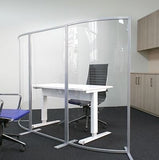 Nufurn Mobile Room Divider Acoustic Partition Clear Perspex