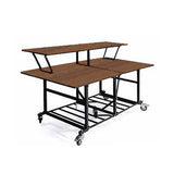 Nufurn Platinum Centre Folding Mobile Buffet and Catering Table with lockable castors