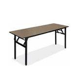 Nufurn Platinum Trestle Table for Conferences & Events.  Black Spring Locking Folding Frame with Dark Grey Commercial Laminate Table Top for Linen Free Conferences and Events.