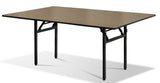 Nufurn Platinum Extra Wide Trestle Table for Conferences & Events.  Black Spring Locking Folding Frame with Dark Grey Commercial Laminate Table Top for Linen Free Conferences and Events.