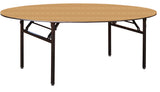 Nufurn Platinum Oval Banquet Table with Commercial Laminate Table Top and Spring Locking Folding Frame for Hotels, Resorts, function venues and clubs 